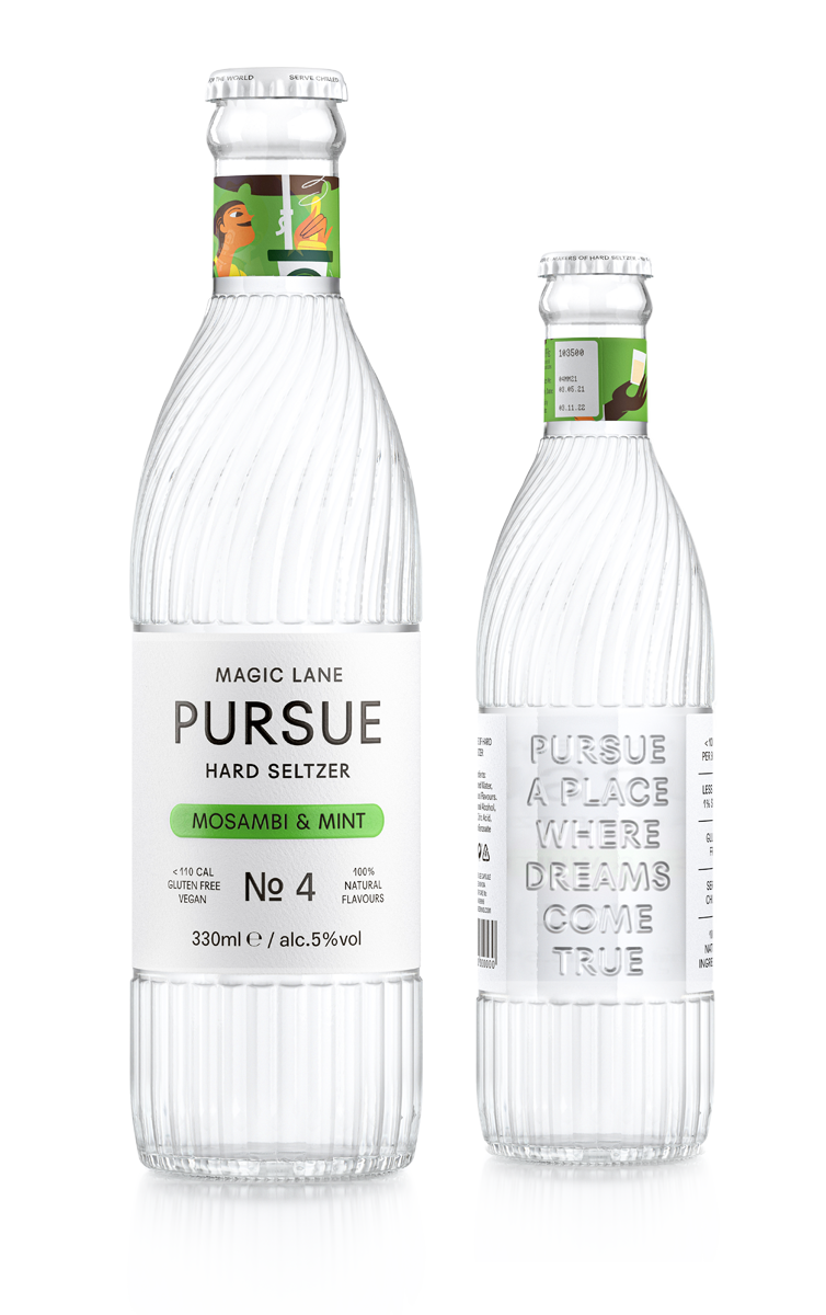 PURSUE HARD SELTZER MOSAMBI & MINT