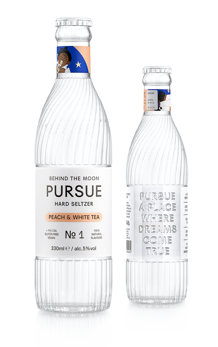 PURSUE HARD SELTZER PEACH & WHITE TEA