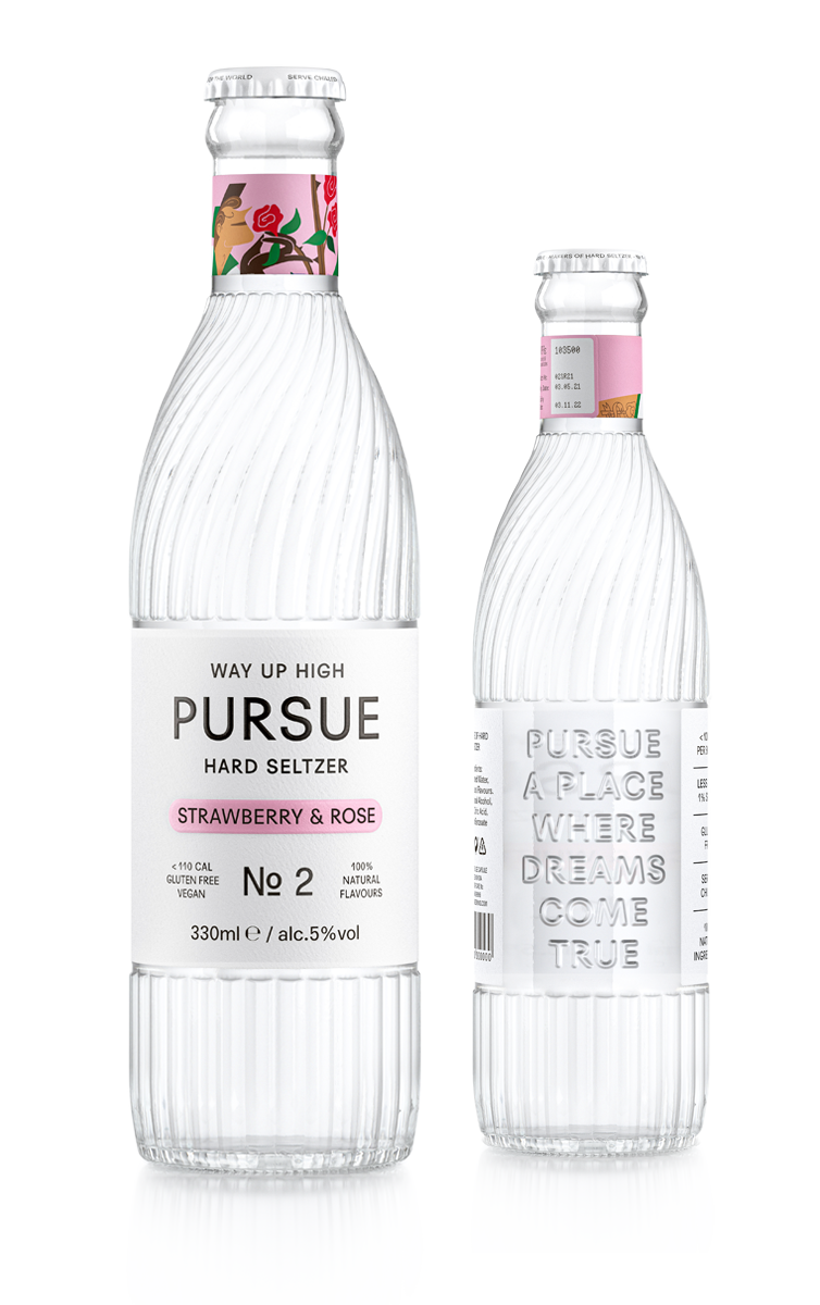 PURSUE HARD SELTZER STRAWBERRY & ROSE